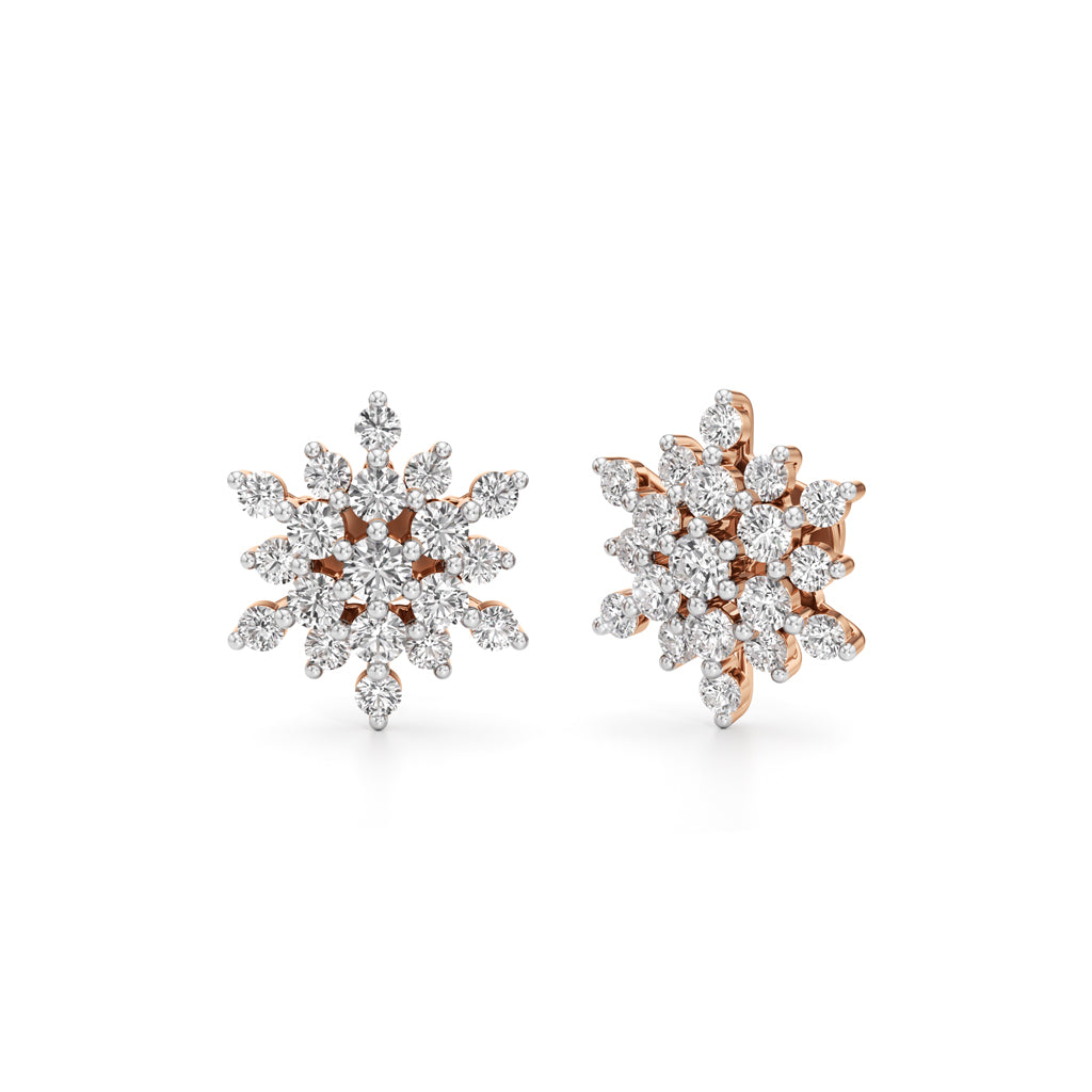 1.75Ct Round Shape Fancy Studs Earrings