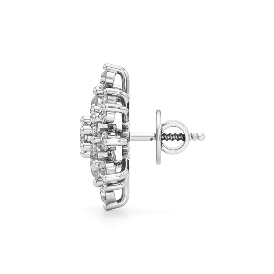 1.75Ct Round Shape Fancy Studs Earrings
