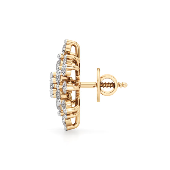 1.75Ct Round Shape Fancy Studs Earrings