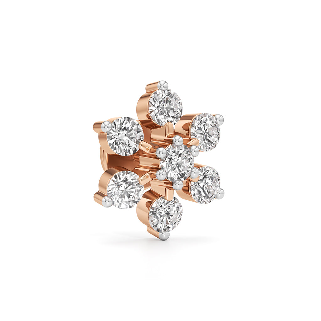 1.5Ct Round Shape Fancy Studs Earrings
