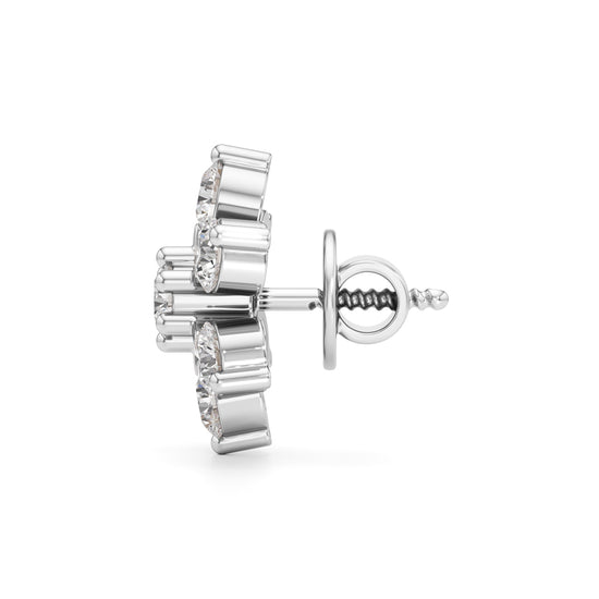 1.5Ct Round Shape Fancy Studs Earrings