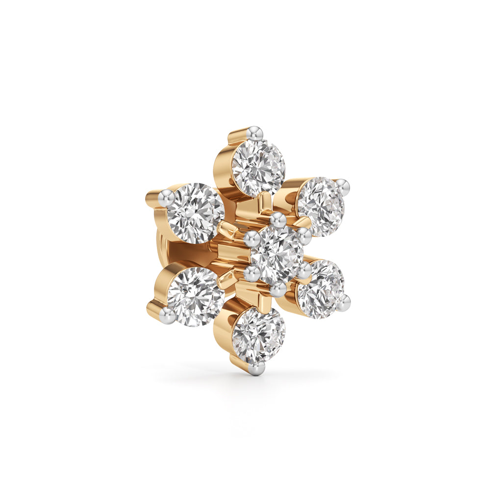 1.5Ct Round Shape Fancy Studs Earrings
