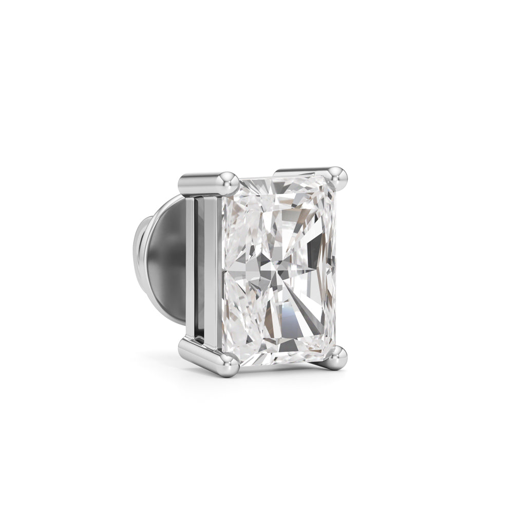2.5Ct Radiant Shape Solitaire Studs Earrings