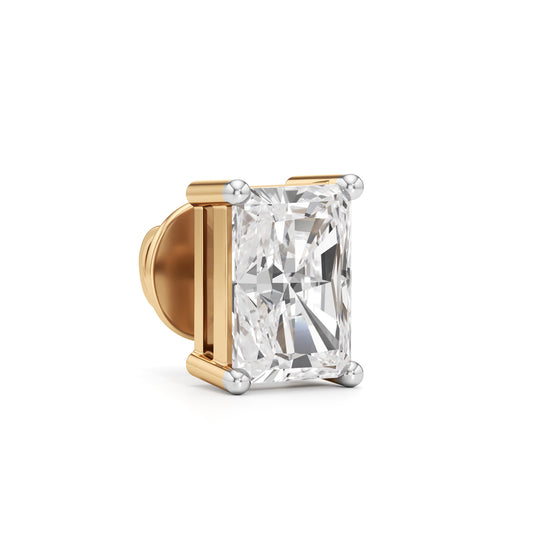 2.5Ct Radiant Shape Solitaire Studs Earrings