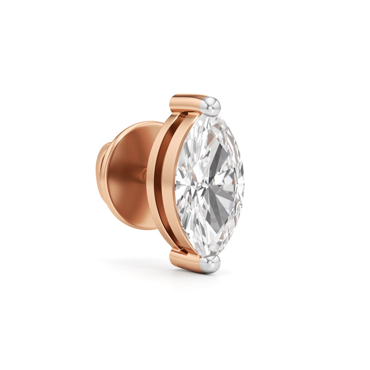 1Ct Marquise Shape Solitaire Studs Earrings