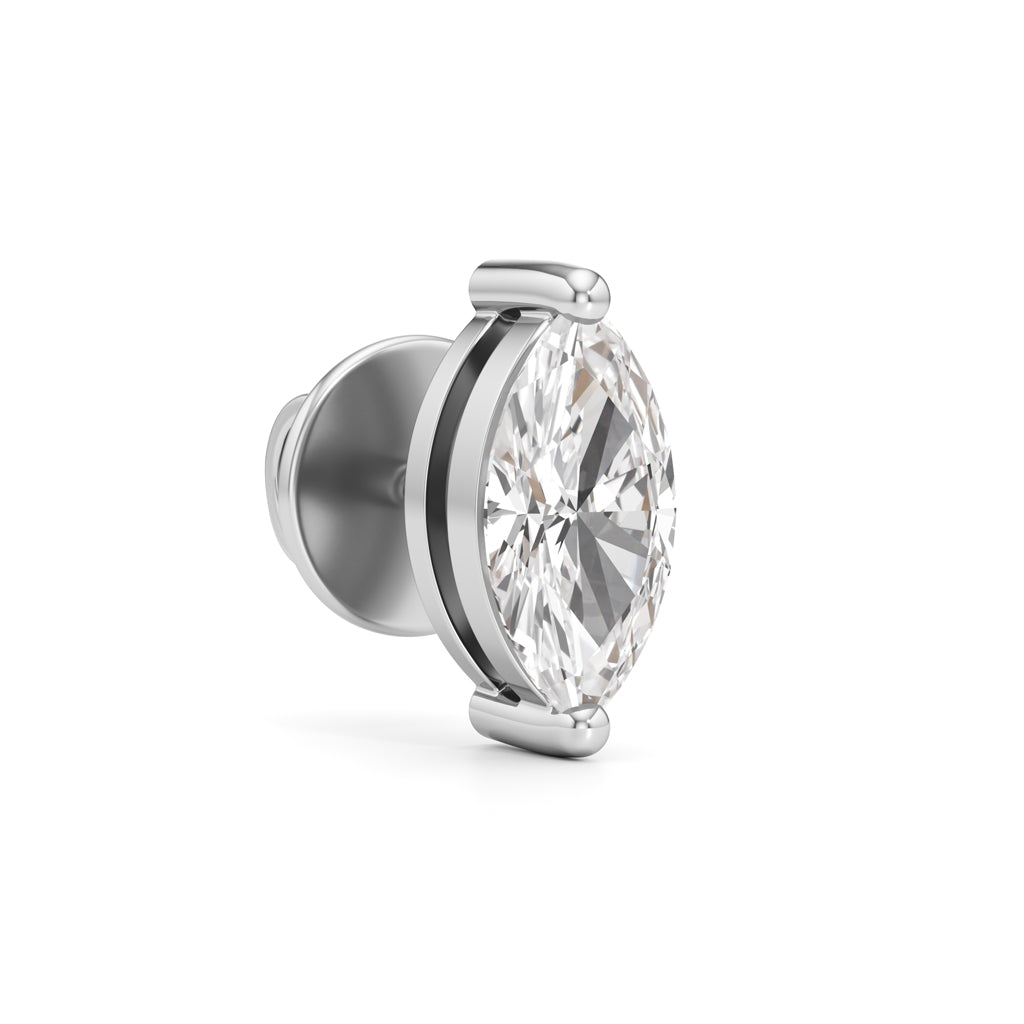 1Ct Marquise Shape Solitaire Studs Earrings