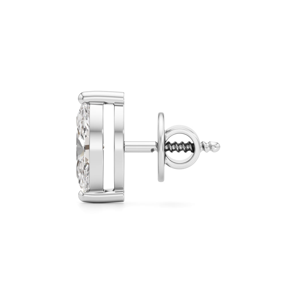 1Ct Marquise Shape Solitaire Studs Earrings
