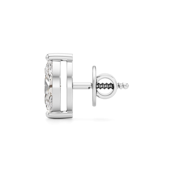 1Ct Marquise Shape Solitaire Studs Earrings