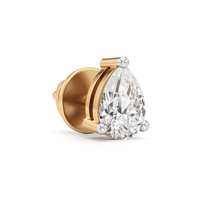 1Ct Pear Shape Solitaire Studs Earrings