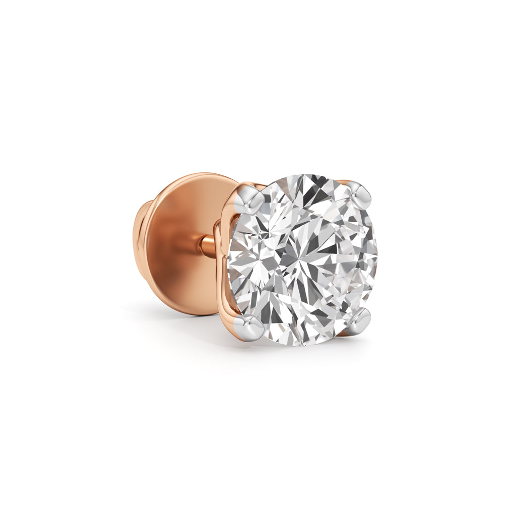 2.5Ct Round Shape Solitaire Studs Earrings