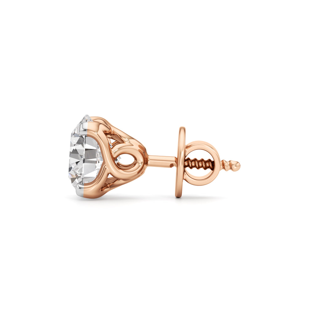 2.5Ct Round Shape Solitaire Studs Earrings