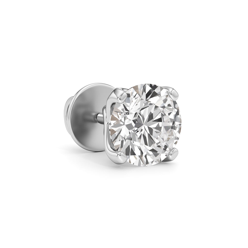 2.5Ct Round Shape Solitaire Studs Earrings