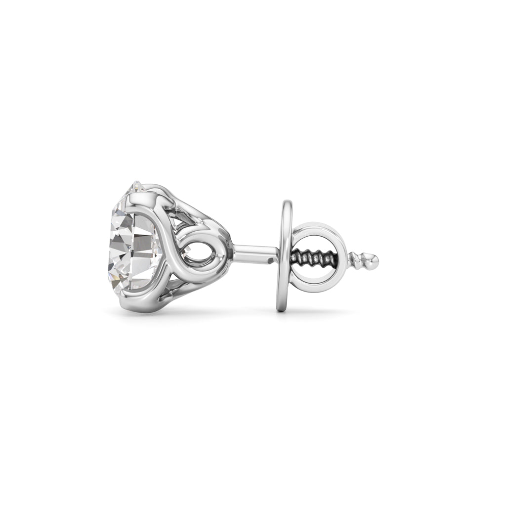 2.5Ct Round Shape Solitaire Studs Earrings