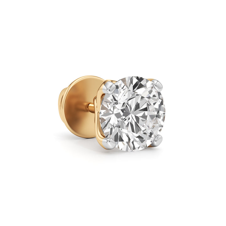 2.5Ct Round Shape Solitaire Studs Earrings