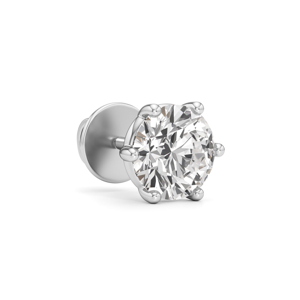 2.5Ct Round Shape Solitaire Studs Earrings