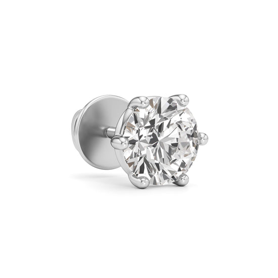 2.5Ct Round Shape Solitaire Studs Earrings