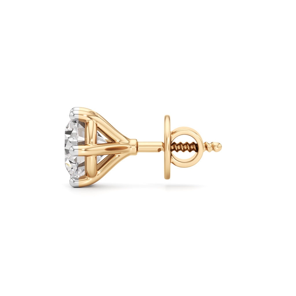 2.5Ct Round Shape Solitaire Studs Earrings