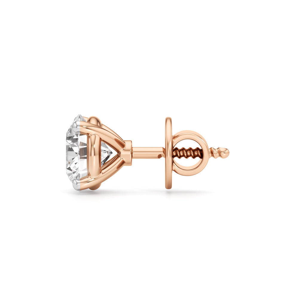 2Ct Round Shape Solitaire Studs Earrings