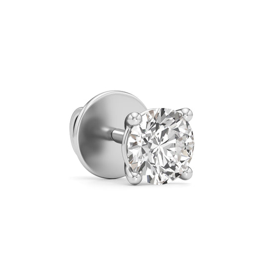 1Ct Round Shape Solitaire Studs Earrings