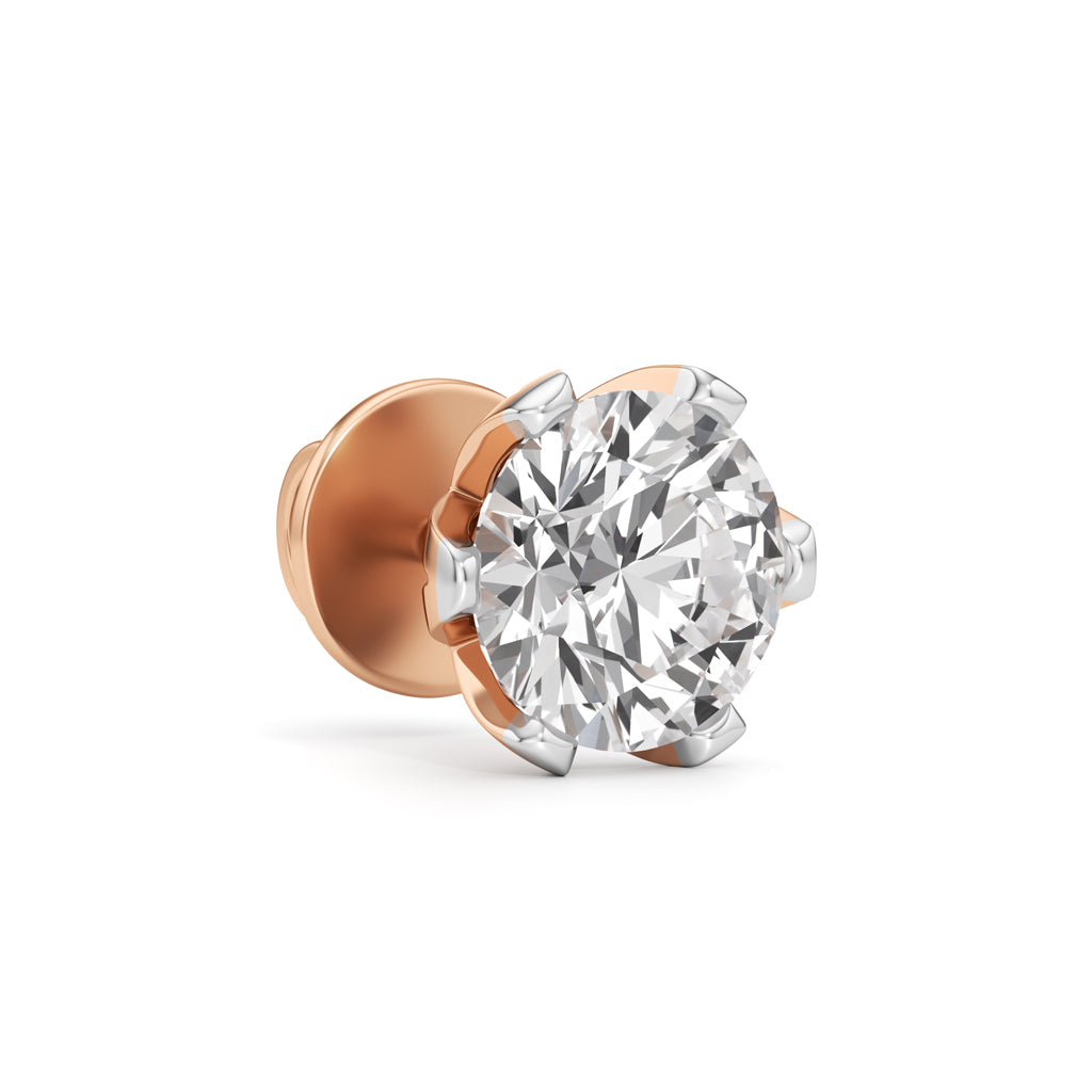2Ct Round Shape Solitaire Studs Earrings