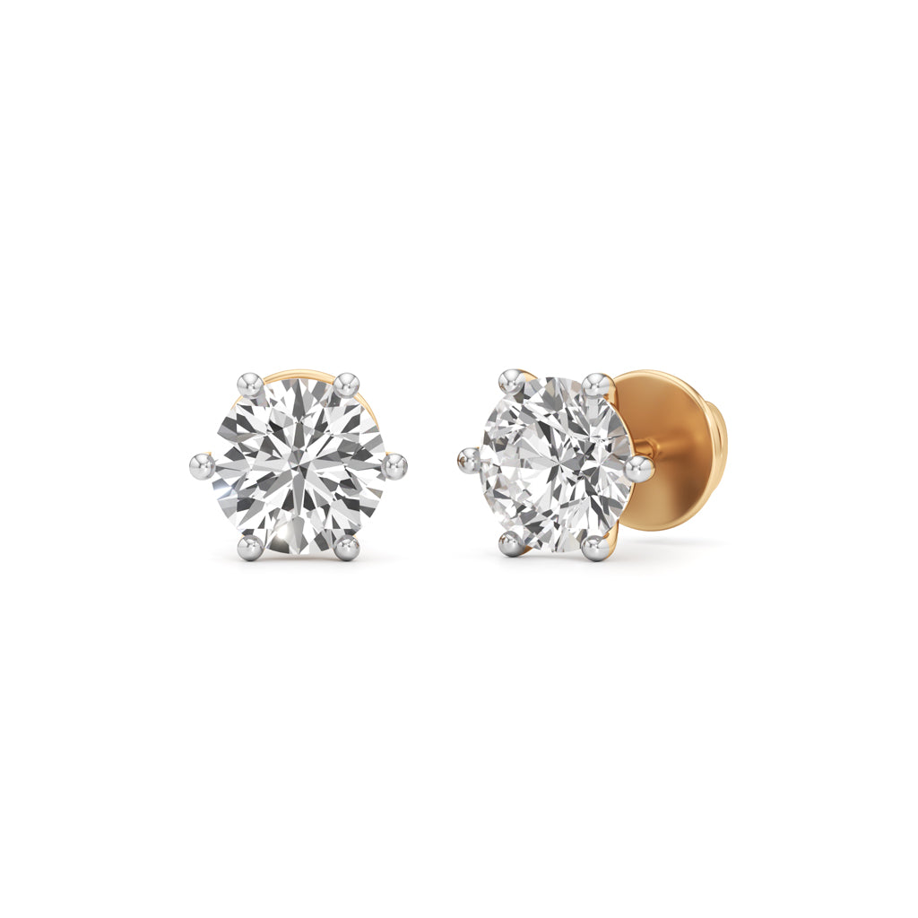 2Ct Round Shape Delicate Earrings