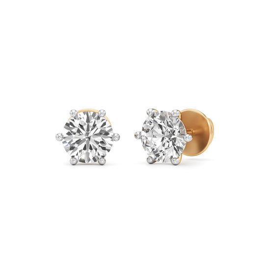 2Ct Round Shape Delicate Earrings