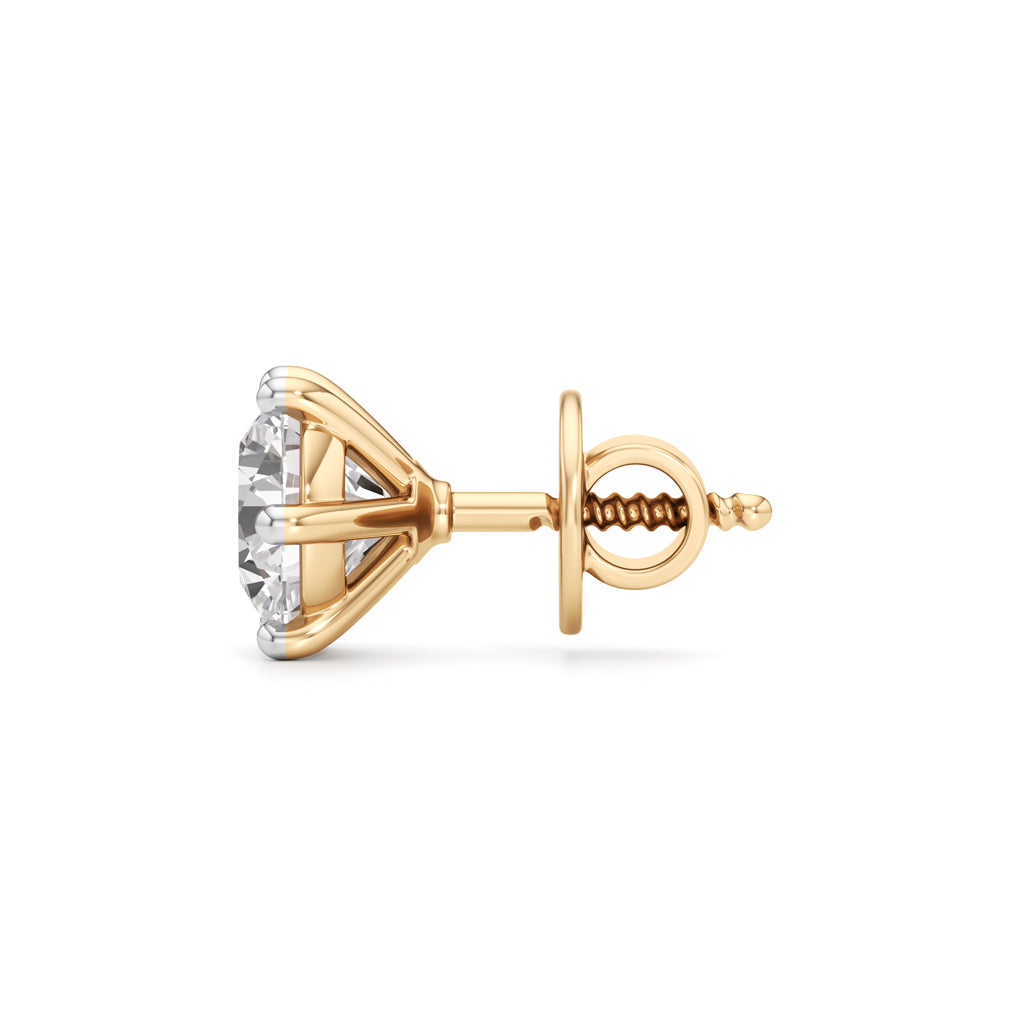 2Ct Round Shape Delicate Earrings