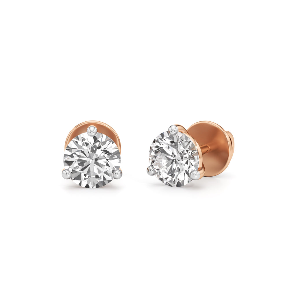 1.5Ct Round Shape Solitaire Studs Earrings