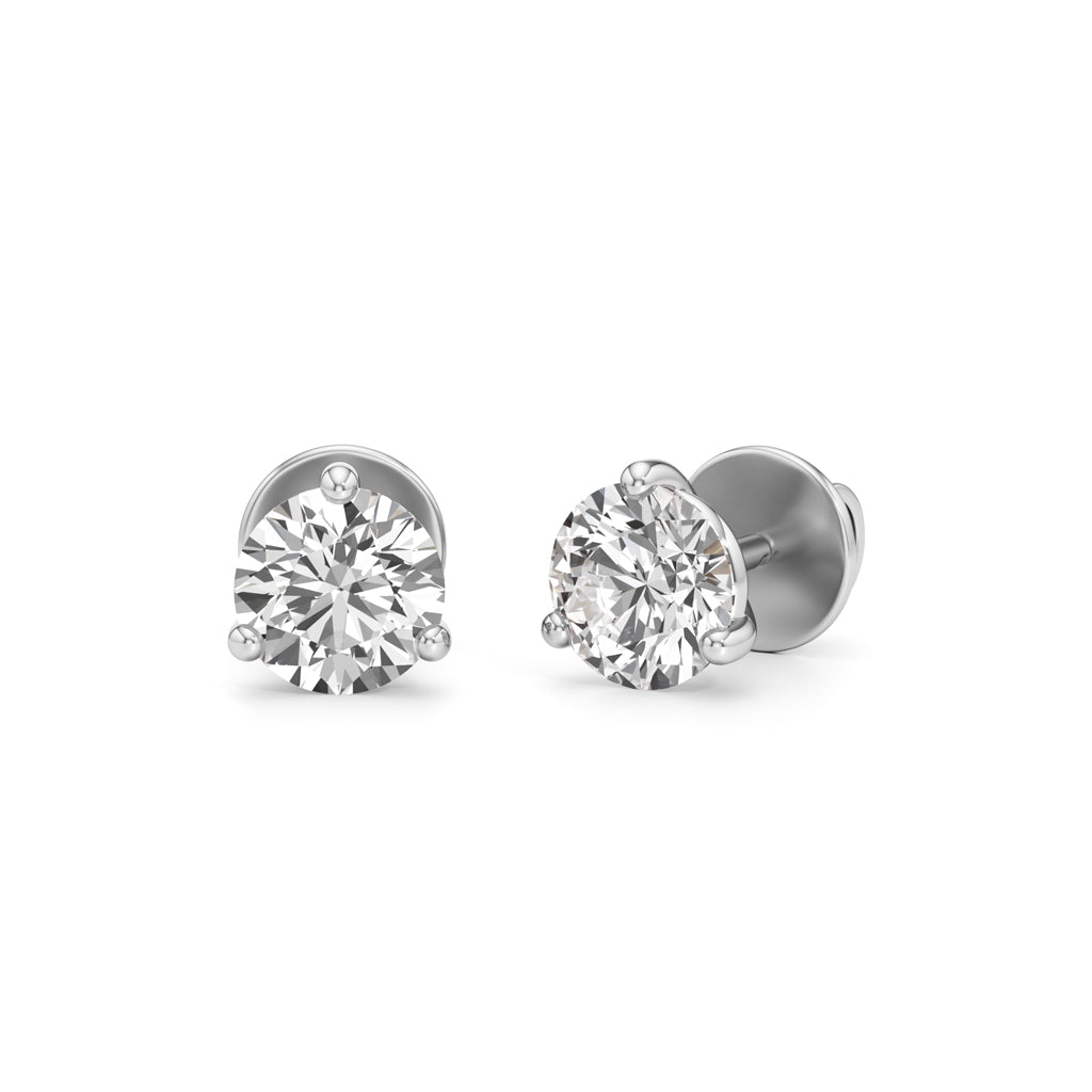 1.5Ct Round Shape Solitaire Studs Earrings