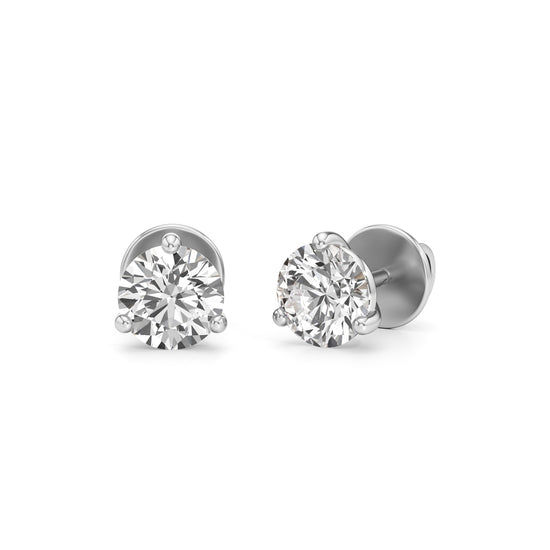 1.5Ct Round Shape Solitaire Studs Earrings