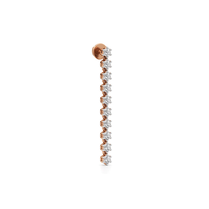 2Ct Round Shape Dangles Earrings