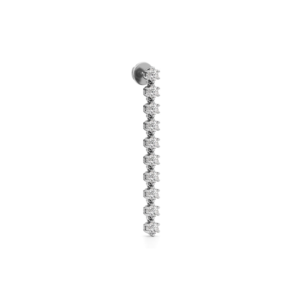 2Ct Round Shape Dangles Earrings