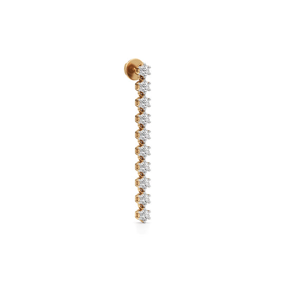 2Ct Round Shape Dangles Earrings