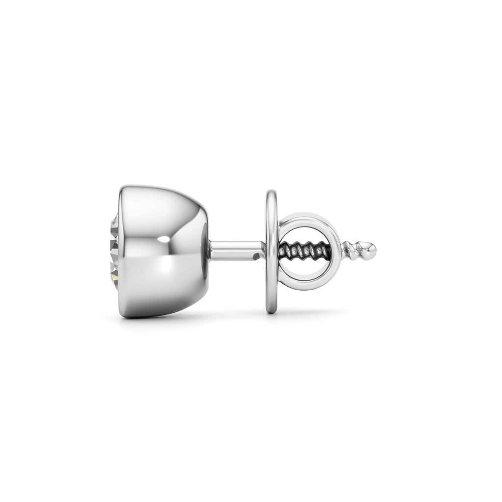 1Ct Round Shapem Solitaire Studs Earrings