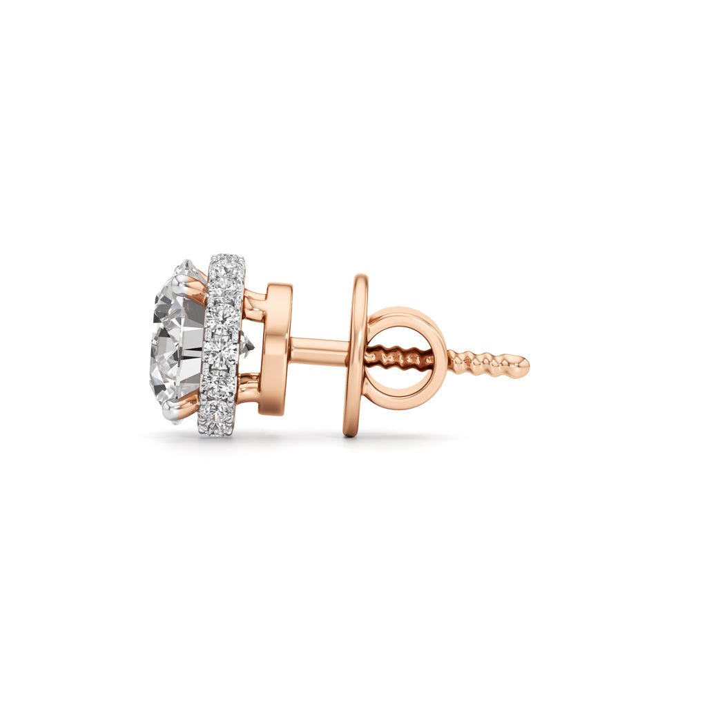 1.50Ct Round Shape Solitaire Studs Earrings