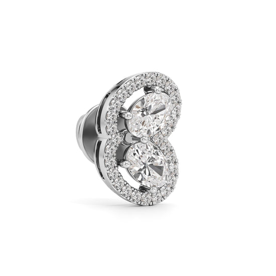 1.25Ct Round Shape Fancy Studs Earrings