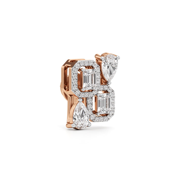 2.25Ct Round Shape Fancy Studs Earrings