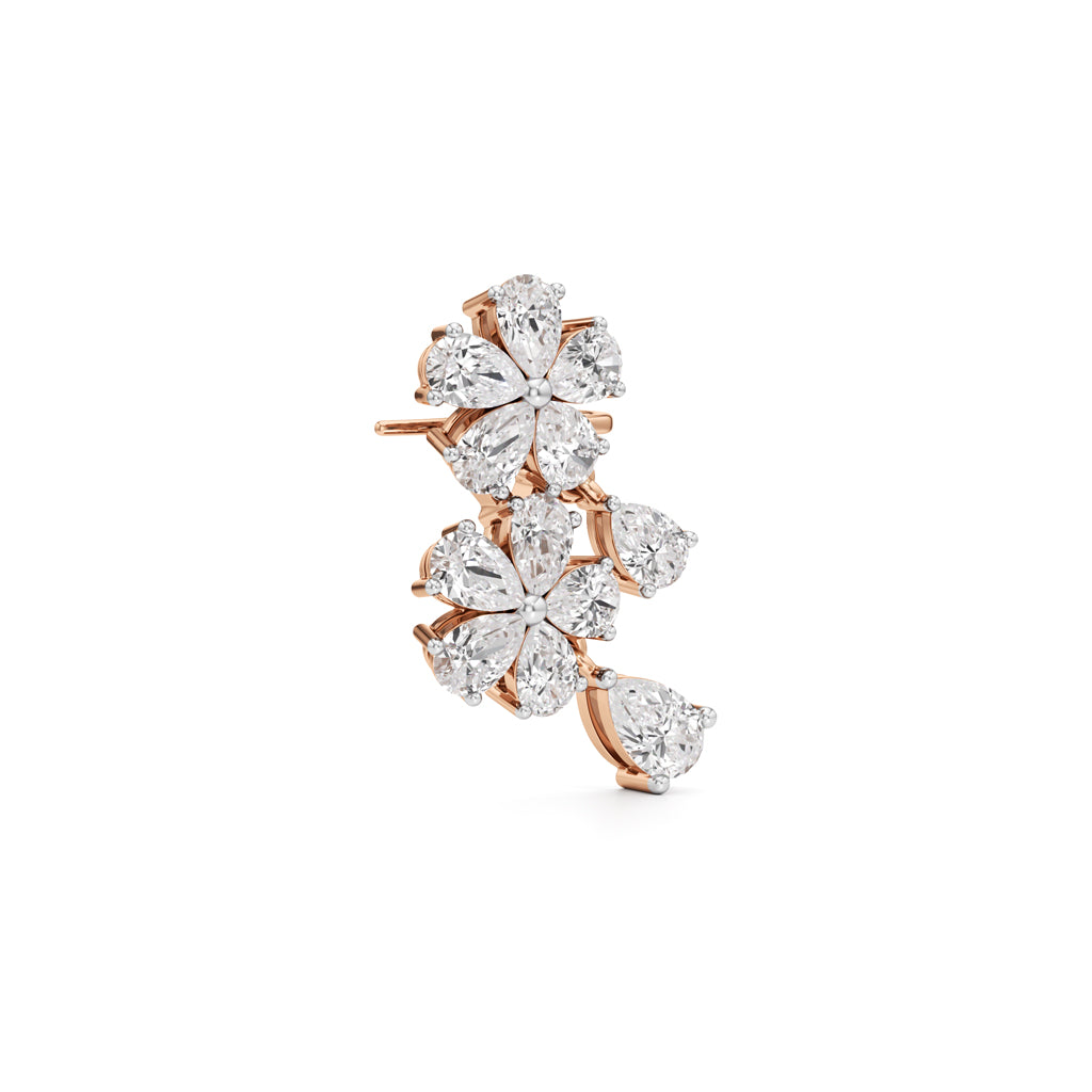 3.75Ct Round Shape Fancy Studs Earrings