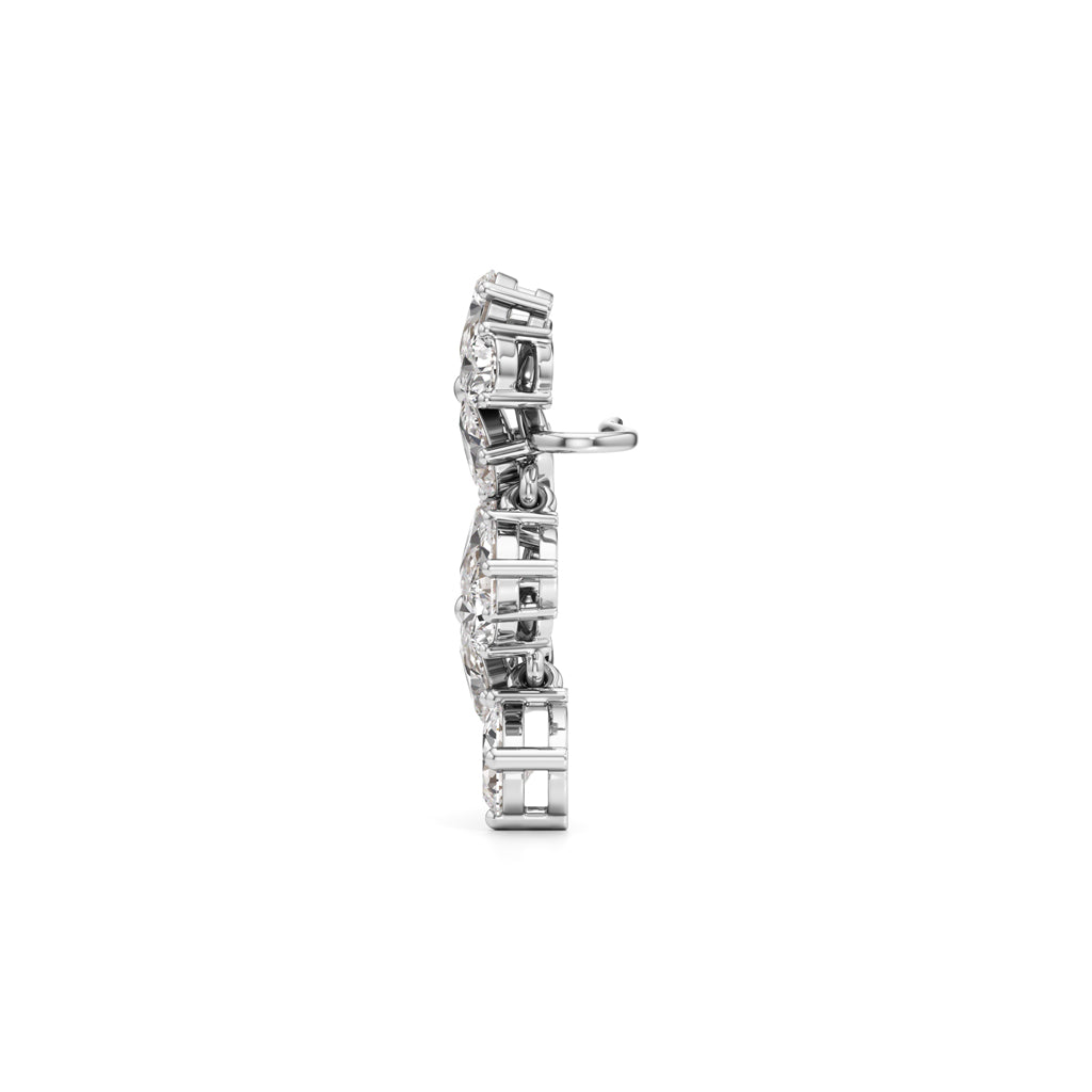 3.75Ct Round Shape Fancy Studs Earrings