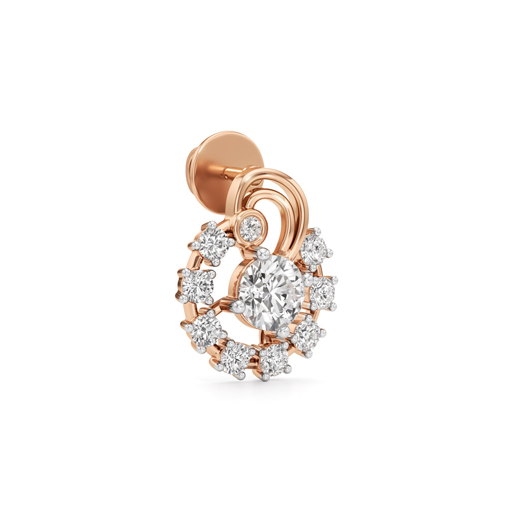 1.75Ct Round Shape Fancy Studs Earrings