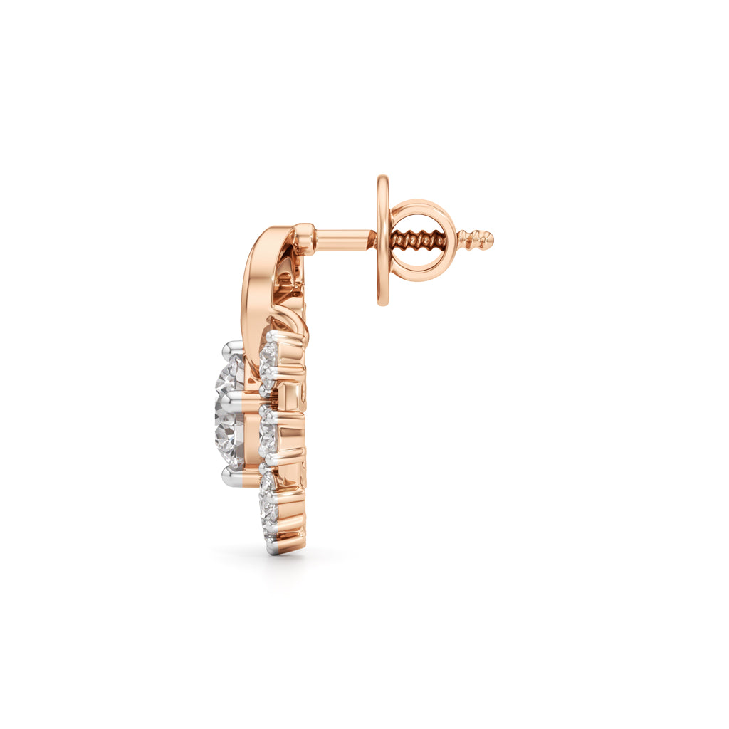 1.75Ct Round Shape Fancy Studs Earrings