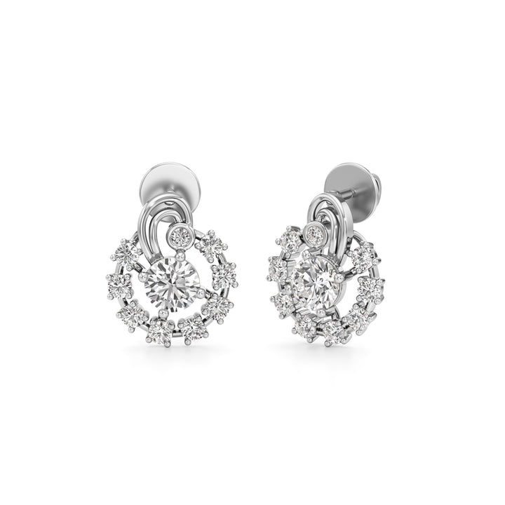 1.75Ct Round Shape Fancy Studs Earrings