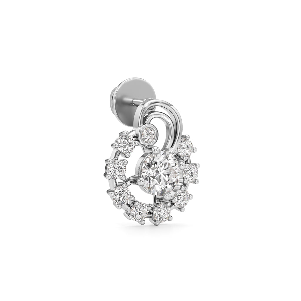 1.75Ct Round Shape Fancy Studs Earrings