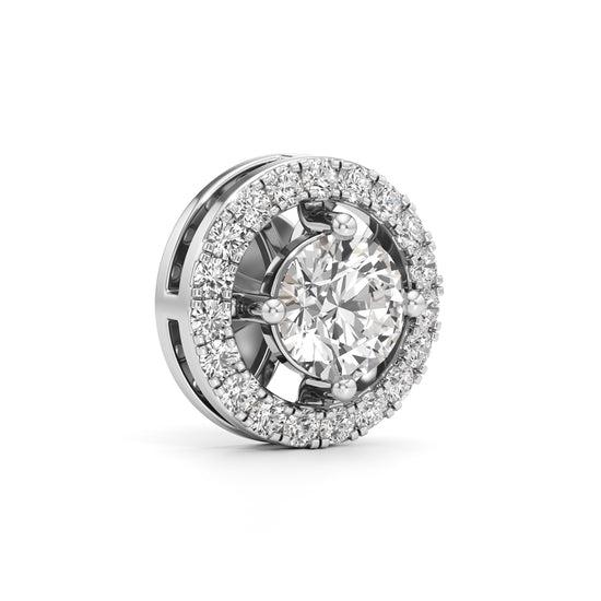 1.25Ct Emerald Shape Halo Earrings