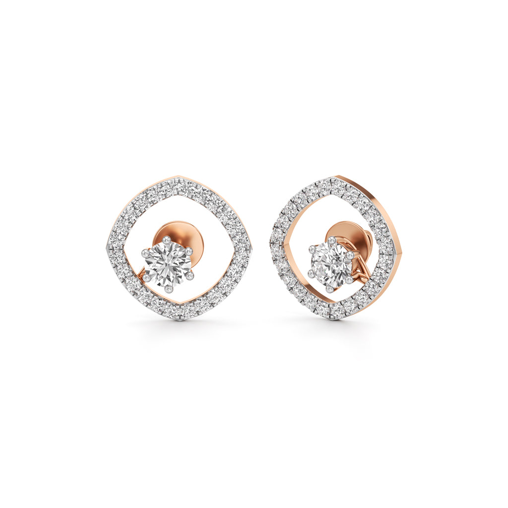 1.75Ct Round Shape Fancy Studs Earrings