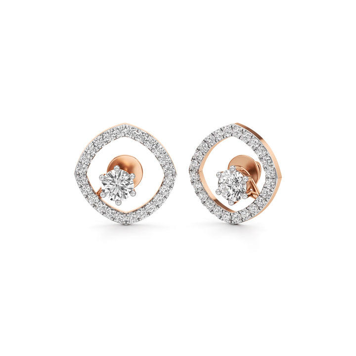 1.75Ct Round Shape Fancy Studs Earrings