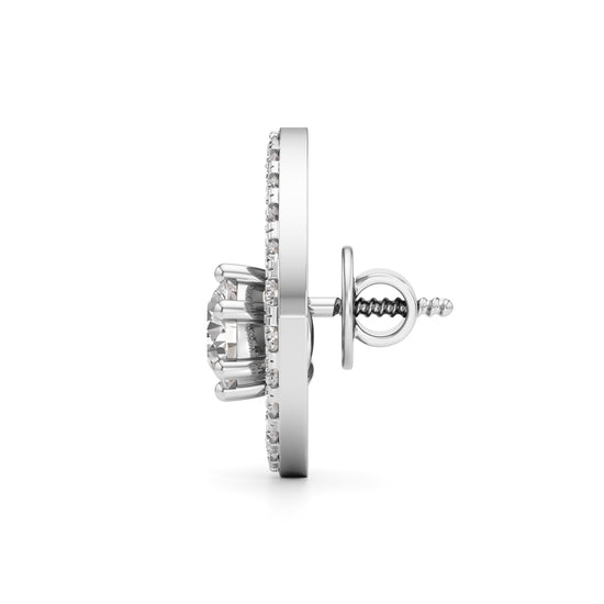 1.75Ct Round Shape Fancy Studs Earrings