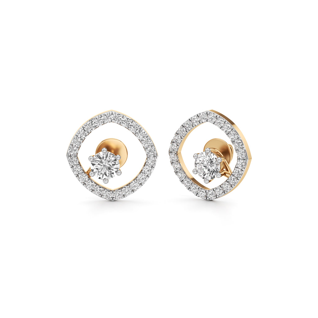 1.75Ct Round Shape Fancy Studs Earrings