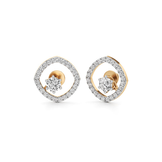 1.75Ct Round Shape Fancy Studs Earrings