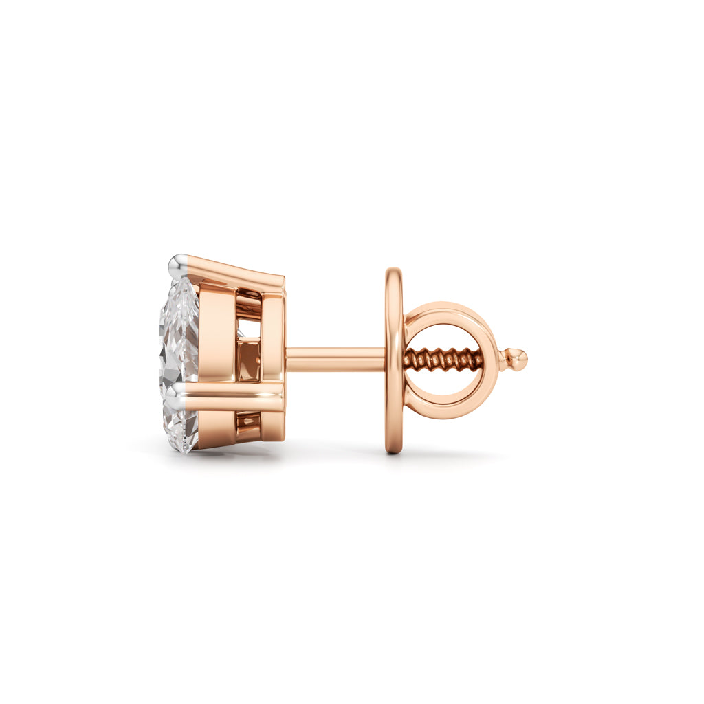 1.5Ct Pear Shape Solitaire Studs Earrings